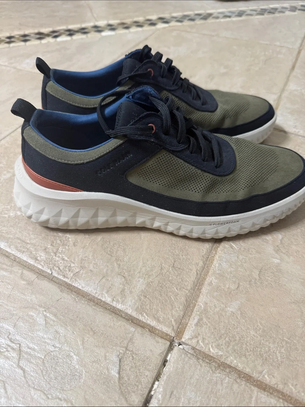 Men's Cole Haan Olive and Black Lightweight Casual Sneakers